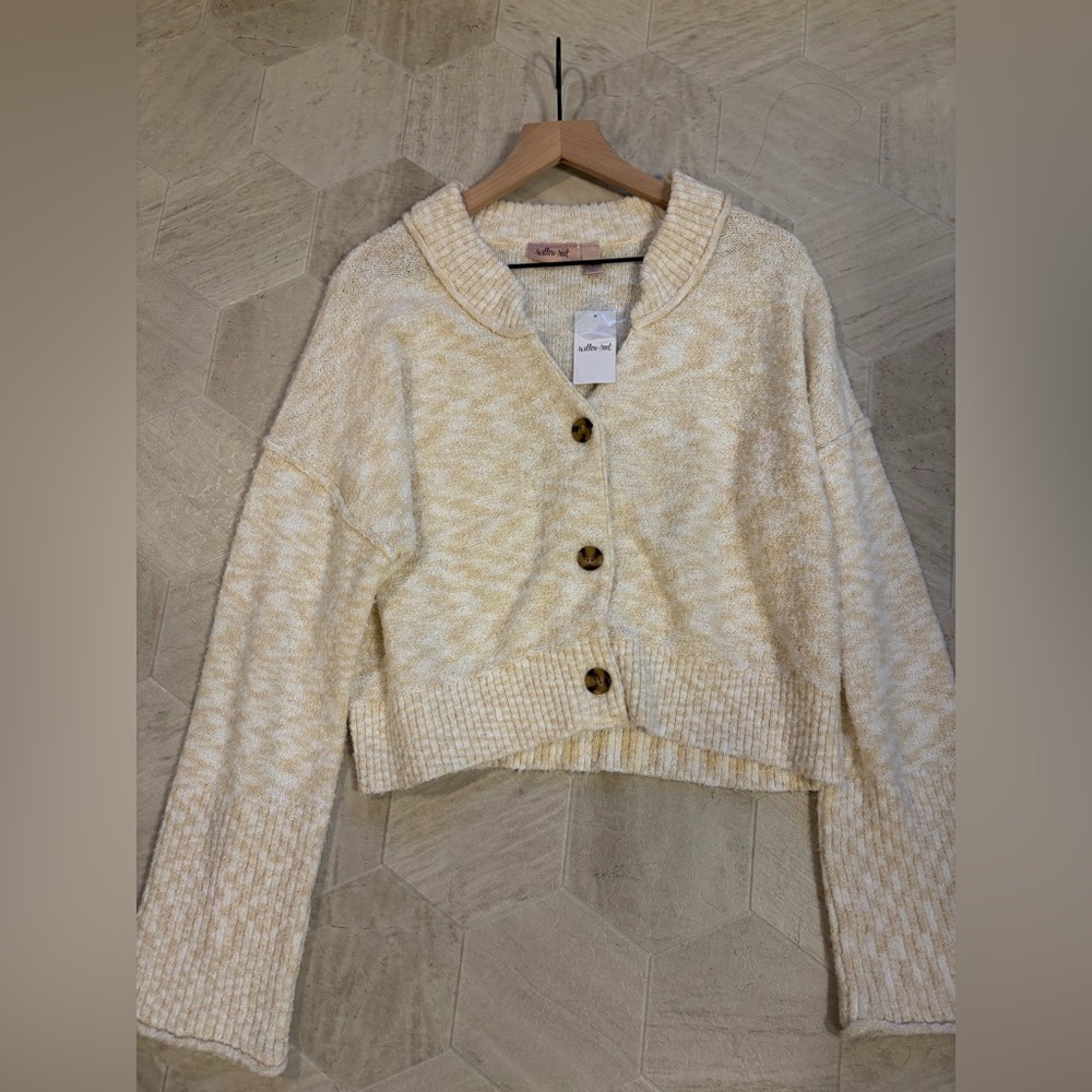 Cozy Cream Button-Up‎ Cardigan